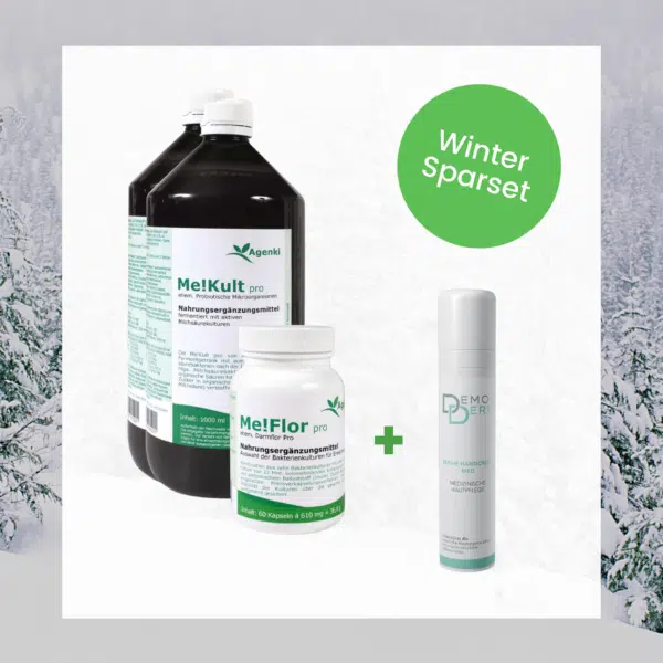 Sparset: 2x Me!Kult pro, 1x Me!Flor pro plus 1x DemoDerm Handcreme Repair Med gratis