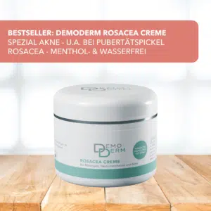 DemoDerm Rosacea Creme - wasserfrei, mentholfrei, mit Silber - bei Pubertätspickel & Rosacea