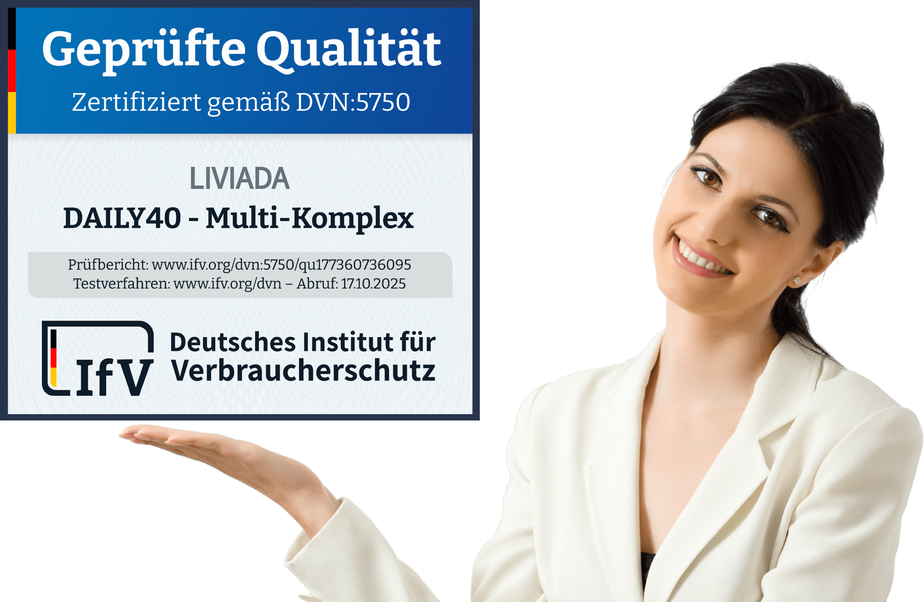 LIVIADA DAILY40 - Multi-Komplex mit essenziellen Vitaminen & Mineralstoffen - Geprüfte Qualität by IfV