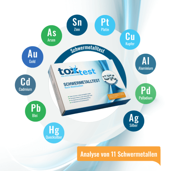 Schwermetalle des ToxTest – Der Schwermetall Test zum Selbermachen - Urintest